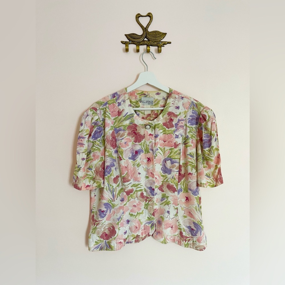 Vintage floral K.C. Spencer blazer size L